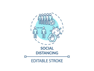 Social distancing concept icon preview picture