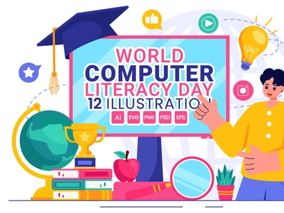 12 World Computer Literacy Day Illustration