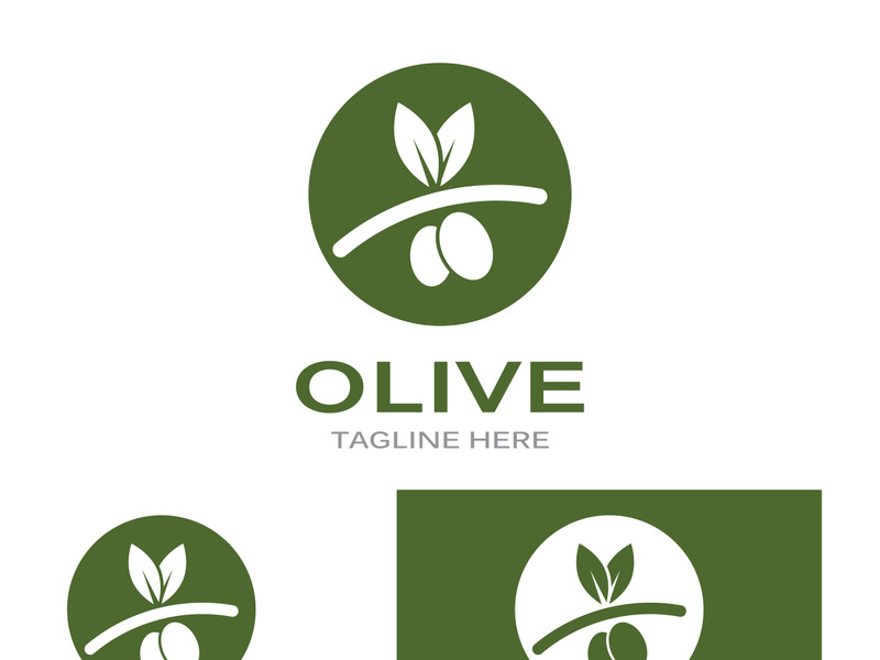 Olive fruit logo design.