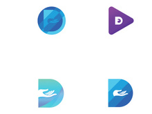 The geometry of the initial logo letter D. Logo design with a minimalist and elegant style. Logo for companies and initials.