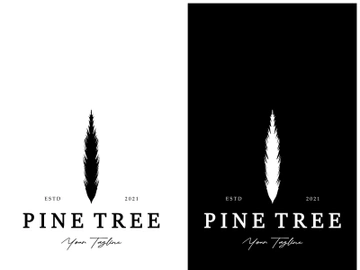 simple pine or fir tree logo,evergreen.for pine forest,adventurers,camping,nature,badges and business.vector preview picture