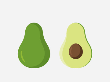 Avocado fruit logo template, healthy food symbols preview picture