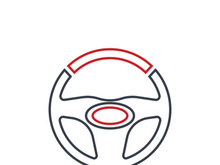 Steering Wheel vector image logo
