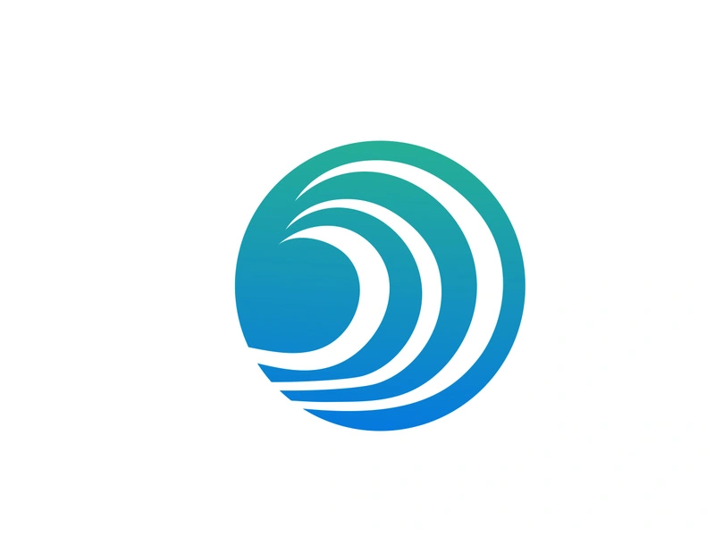 Water wave icon vector