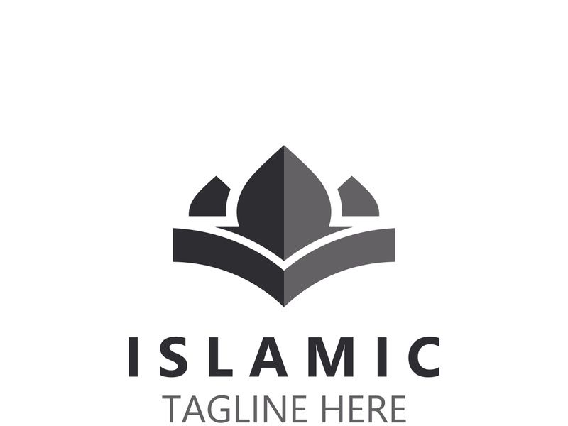Design de logo de Mesquita Islâmica, modelo islâmico, ideia criativa de gráfico vetorial do Ramadã Islâmico