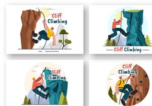 9 Cliff Climbing Illustration