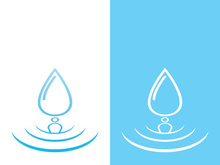 Water drop logo template vector illustration design