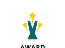 Trophy cup vector logo template concept illustration