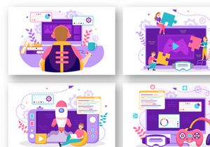 12 Video Game Development Illustration