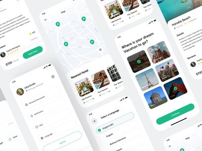 Travel App UI Kit Design