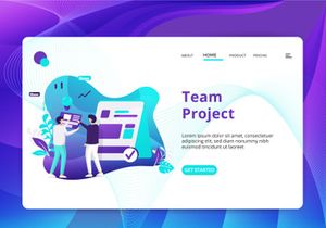 Team Work set Illustration