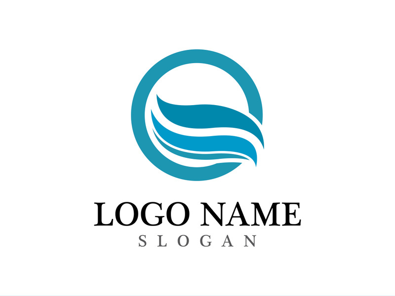 Wave beach vector illustration design logo