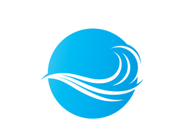 Water wave Logo design vector Template preview picture