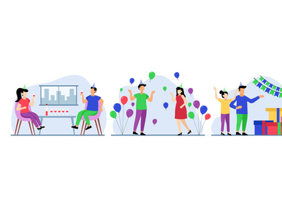 Birthday Flat Illustration