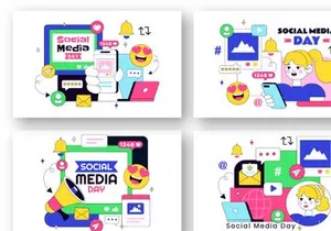 10 Social Media Day Illustration