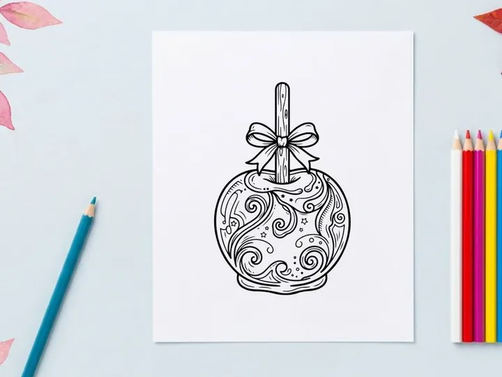 Handgezeichnete keltische Knoten-Apfelschmuck-Illustration. Vintage-graviertes Obstdesign für Weihnachtsbasteln und Dekoration.