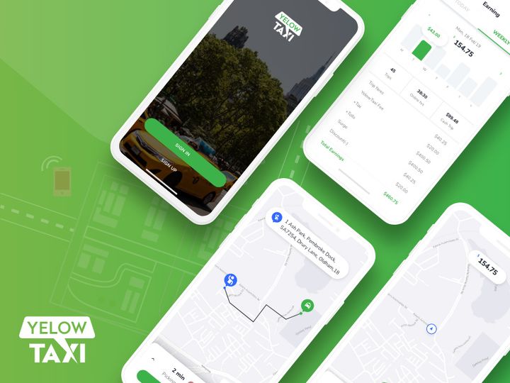 Uber like Taxi Hailing Driver App UI kit