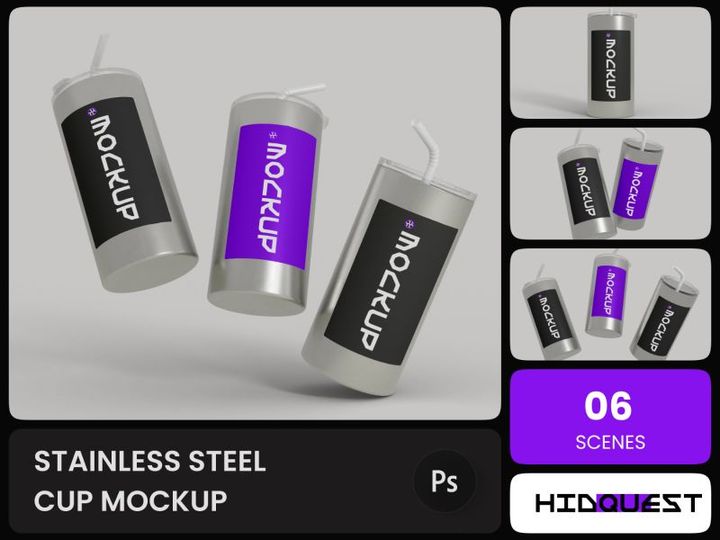 Stainless Steel Cup Mockup