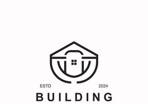 Building logo construction modern real estate symbol for architecture house and property design