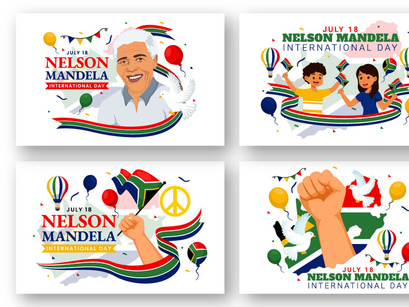 12 Nelson Mandela International Day Illustration