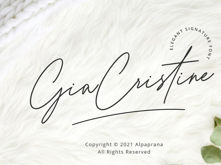 Gia Cristine - Elegant Signature Font preview picture