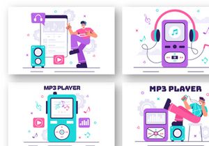 12 MP3 Music Player Illustration