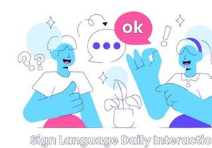 10 Sign Language Daily Interaction Illustration