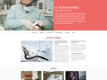 Dentist website template preview picture