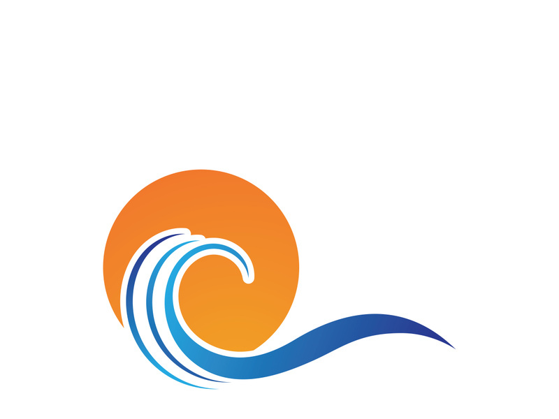Water wave icon vector illustration design logo