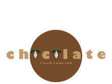 cocoa logo,cocoa bean,cocoa tree,cocoa branches and leaves,chocolate mix on white background,vintage,modern,simple,minimalist icon illustration template design vector