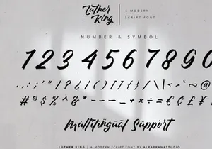 Luther King - Modern Script Font