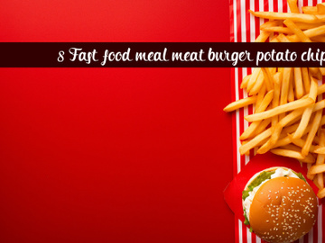 Fast food meal meat burger potatoes cips background preview picture