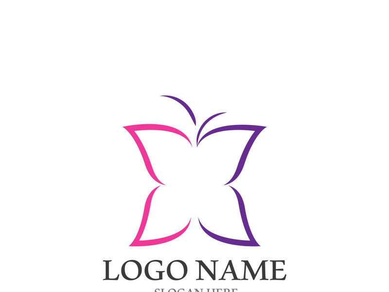 Butterfly logo icon vector design illustration