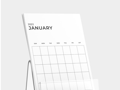 Monthly Calendar Vertical Printable Calendar Template Year 2022 Calendar Monday-Sunday A4/Letter