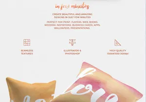 Watercolor Seamless Textures - Orange Pack