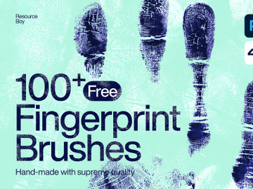 Free 100 Hand / Fingerprint Photoshop Brushes preview picture