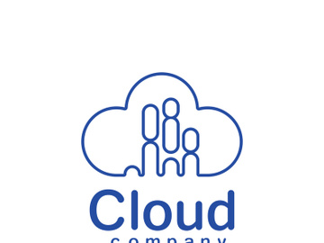 Cloud logo vector icon illustration preview picture