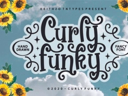 Curly Funky Font preview picture