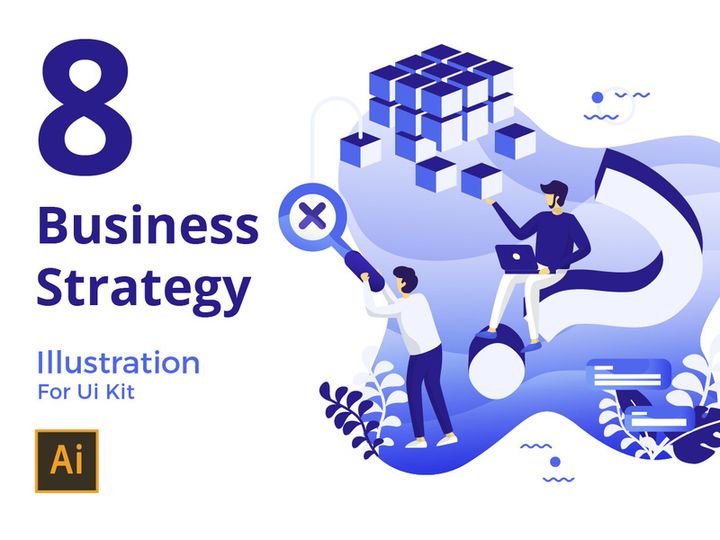 Business Strategy set Illustration