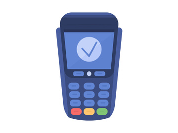 NFC terminal semi flat color vector object preview picture