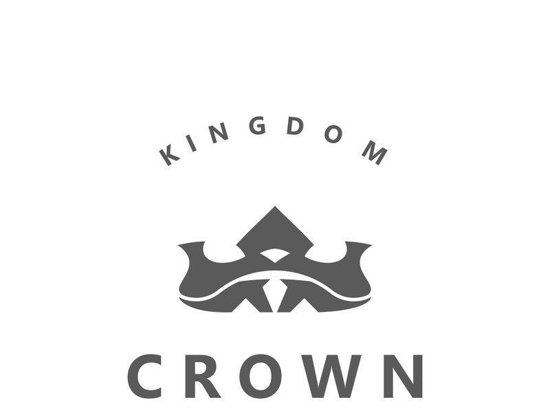 Premium style crown logo vintage abstract symbol. Royal king icon. Modern luxury brand element sign. Vector illustration