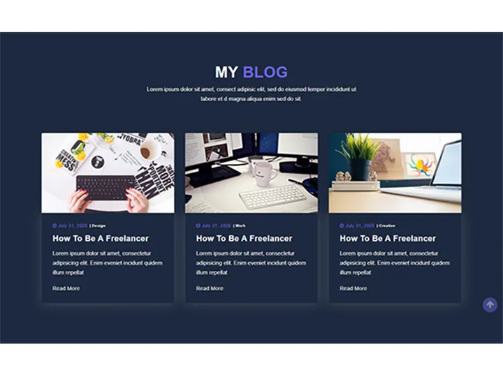 Blog Page Template Design