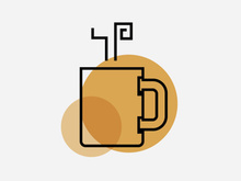 Coffee cup Logo  coffee shop vector icon design