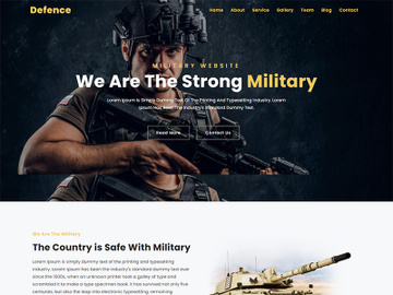 Defense Military Service & Army Landing Page Template preview picture