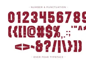 Over Fear - Condensed Display Font