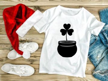 Four Leaf Clover Pot Silhouette preview picture