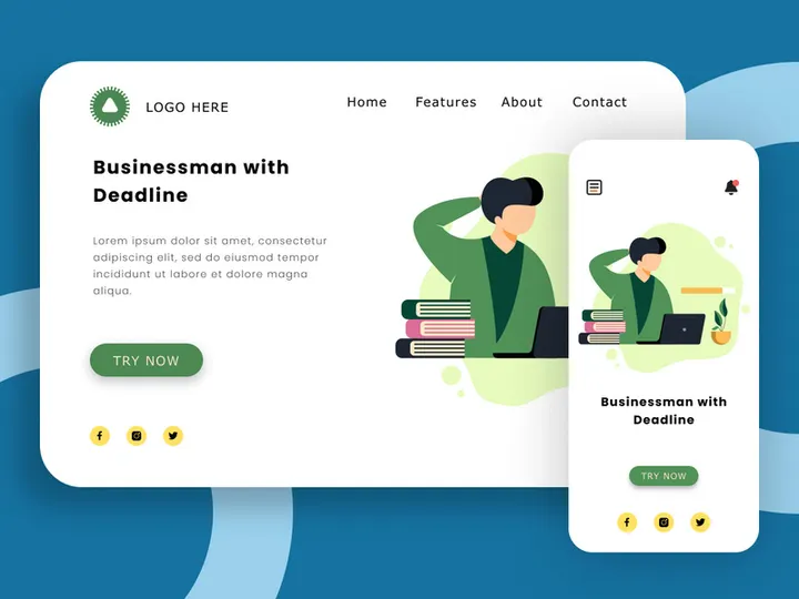 Businessman with Deadline concept