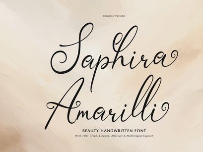 Saphira Amarilli | Beauty Handwritten Font