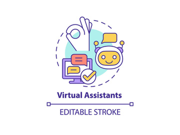 Virtual assistants concept icon preview picture
