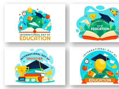 12 International Education Day Illustration